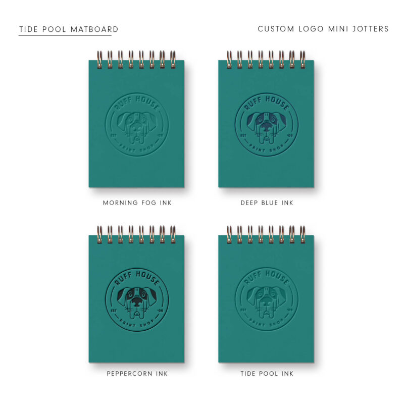 custom logo jotter in tide pool