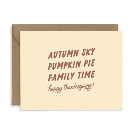 autumn sky, pumpkin pie, family time