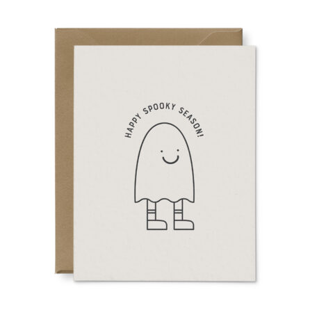 spooky ghost happy halloween card