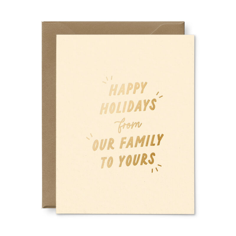from our family to yours greeting card
