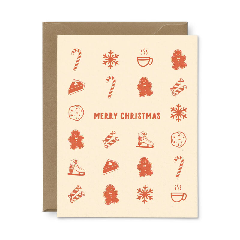 merry christmas grid card