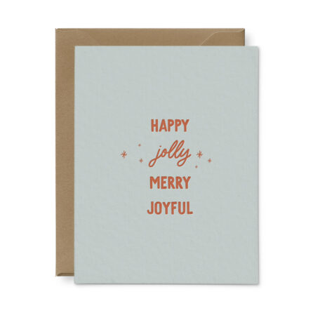 happy jolly merry joyful greeting card
