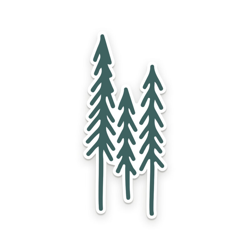 evergreen trees sticker