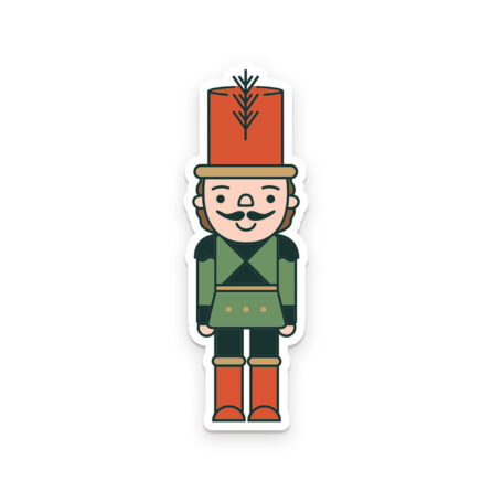 red top hat nutcracker sticker