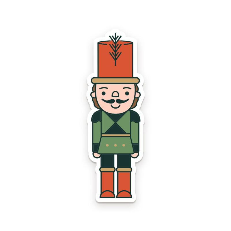 red top hat nutcracker sticker