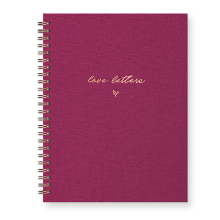 love letter journal in dark pink