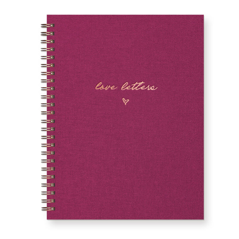 love letter journal in dark pink