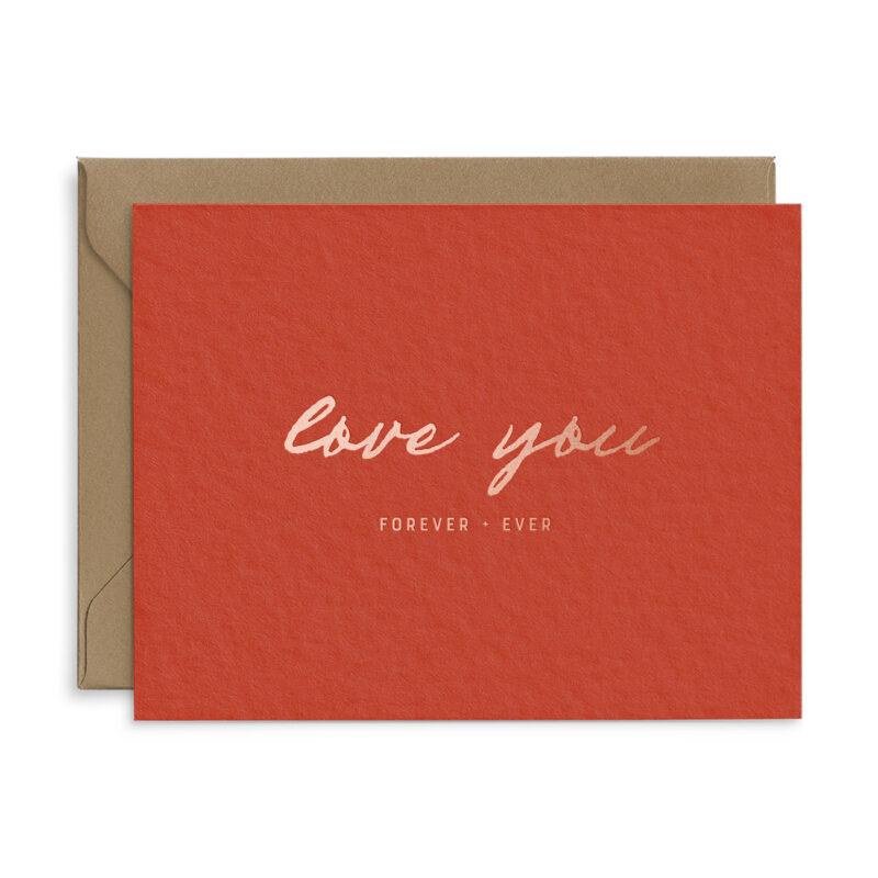 love you forever ever greeting card