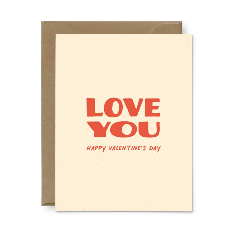 love you valentines day card