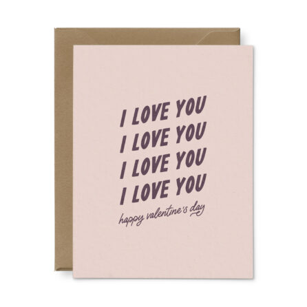 love you times 4 valentine's day card