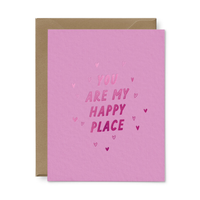 you are my happy place greeting card