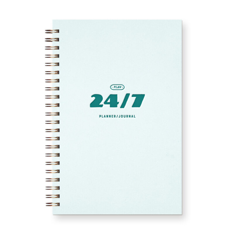 24/7 weekly planner journal in ocean mist