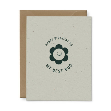 happy birthday to my best bud seeded plantable greeting card