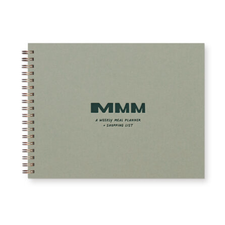 mmm weekly meal planner in sage green