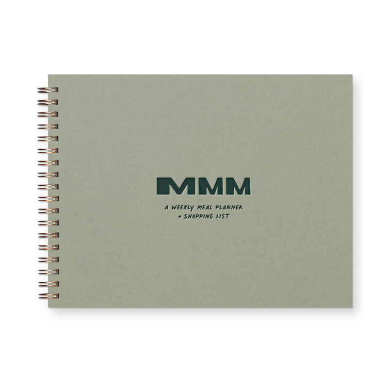 mmm weekly meal planner in sage green