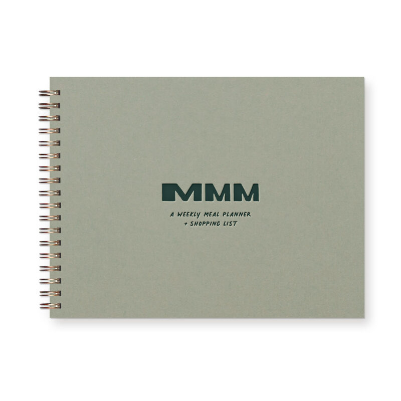 mmm weekly meal planner in sage green