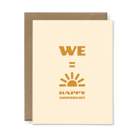 we=sunshine happy anniversary card