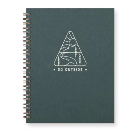 go outside journal in forest green