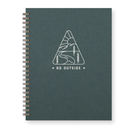 go outside journal in forest green