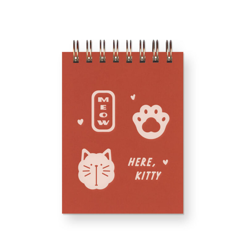 meow cat mini jotter in canyon