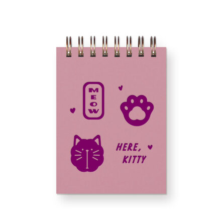 meow cat jotter in thistle