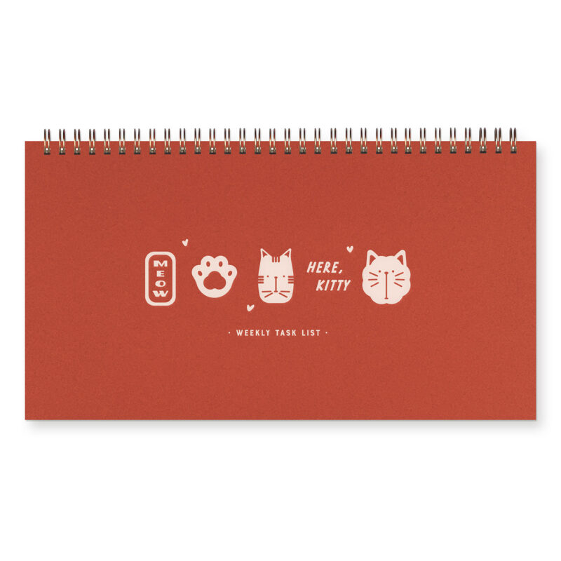 meow cat weekly planner in canyon
