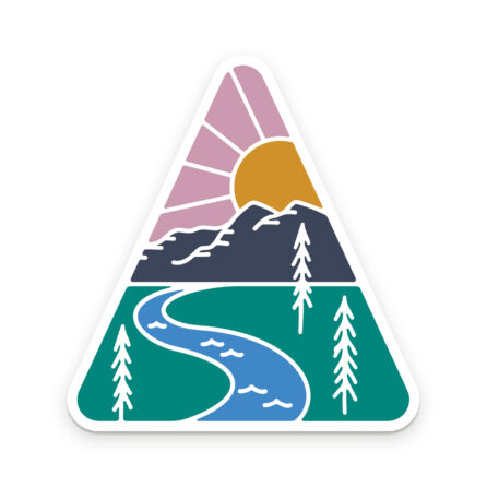 mountain adventure sticker