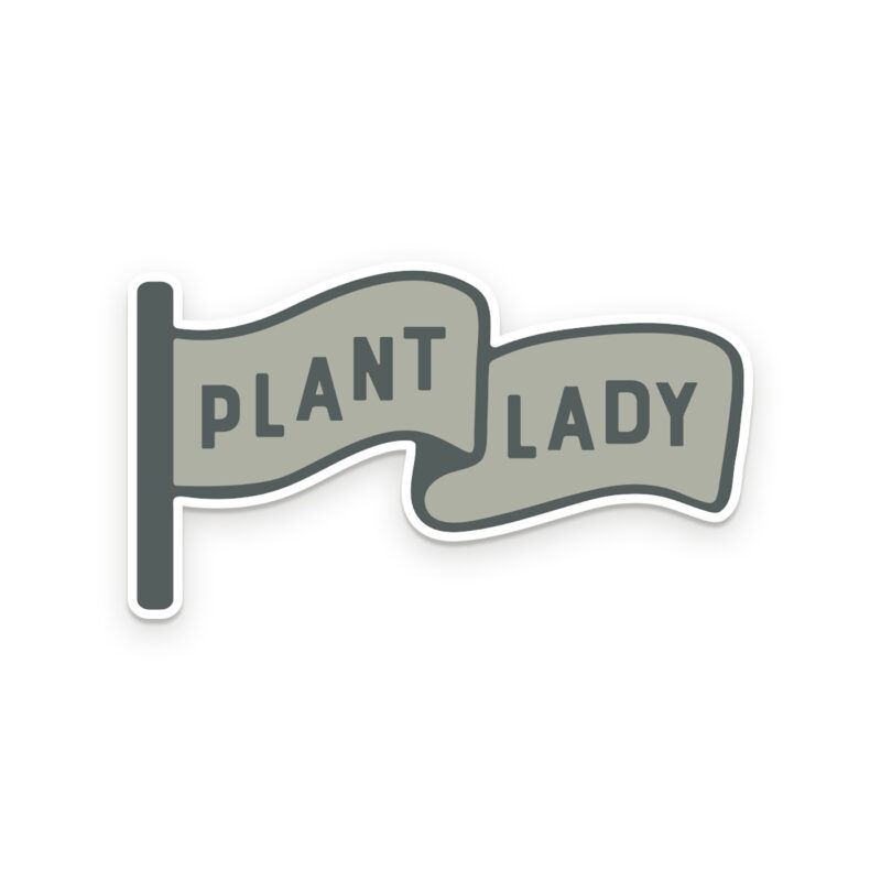 plant lady flag sticker