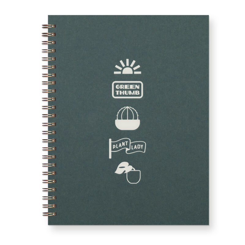 plant lady things notebook in Forest Green