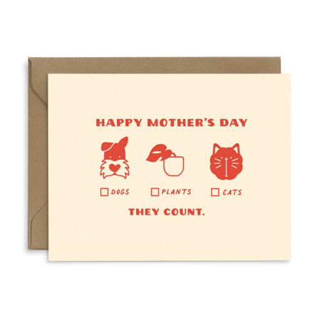 Dogs, cats, plants all count for mothers day this year