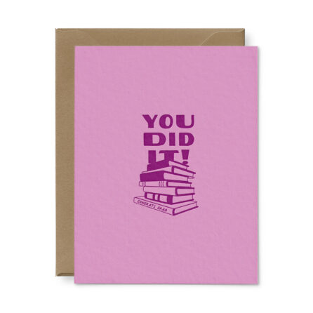 you did it books graduation card