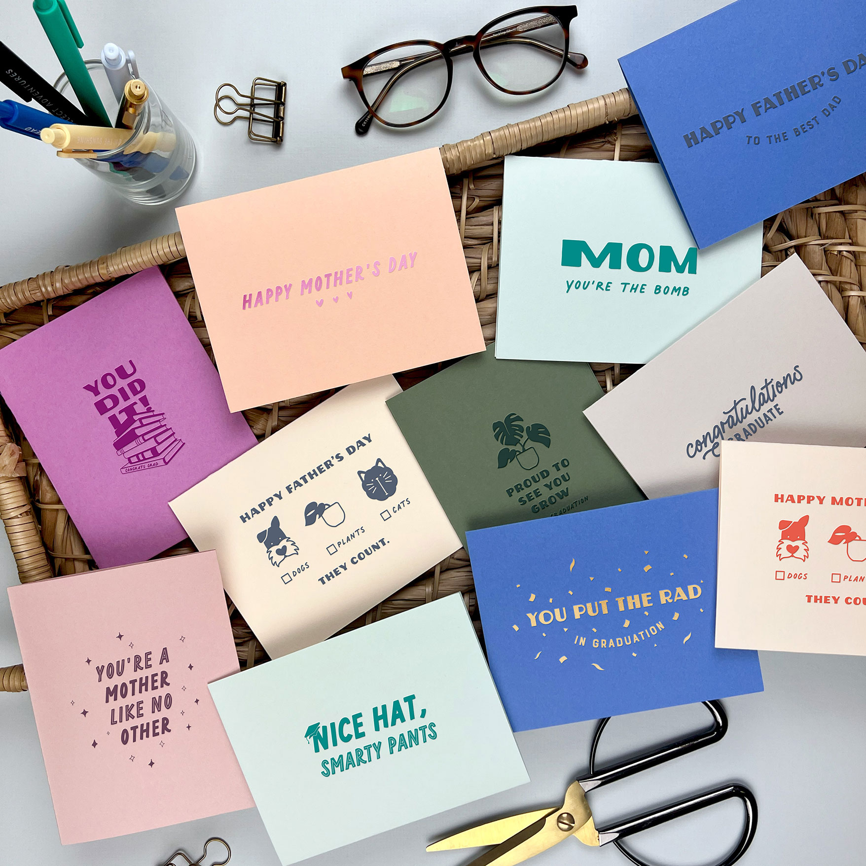mom dad grad greeting cards