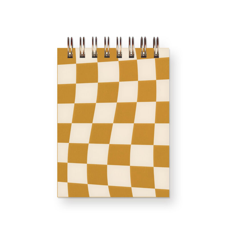 saffron checkerboard mini jotter