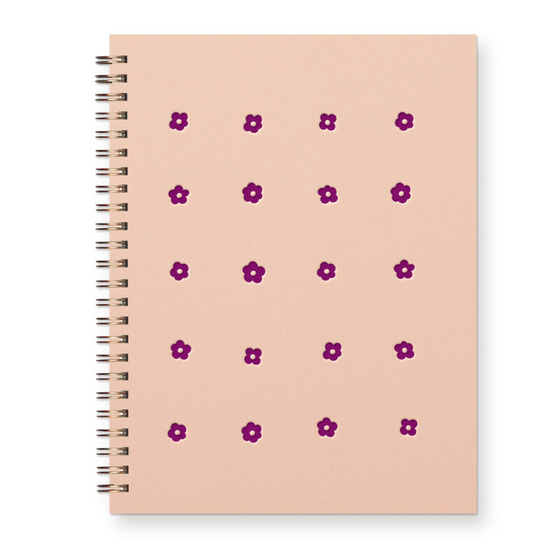 flower grid journal seashell