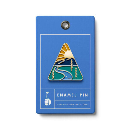 mountain adventure enamel pin