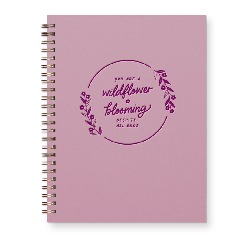 wildflower blooming journal in thistle