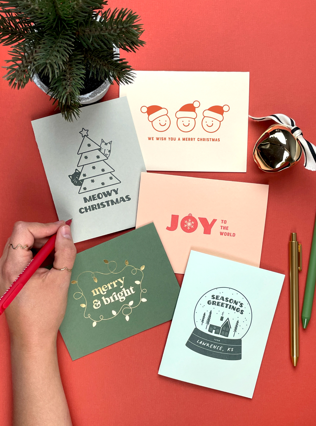 6 assorted holiday greeting cards