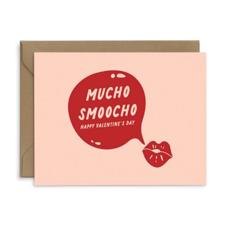 Mucho Smoocho Valentine's Day Greeting Card