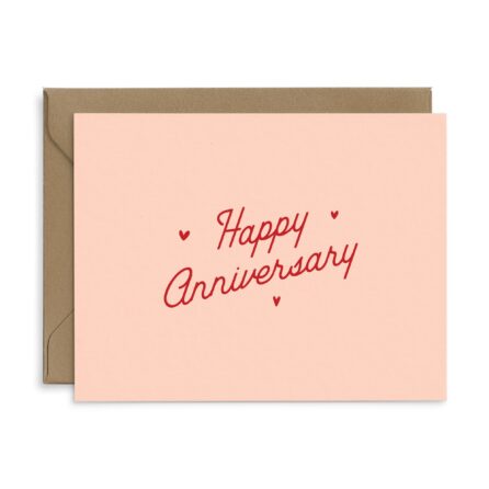 Happy Anniversary Hearts Greeting Card