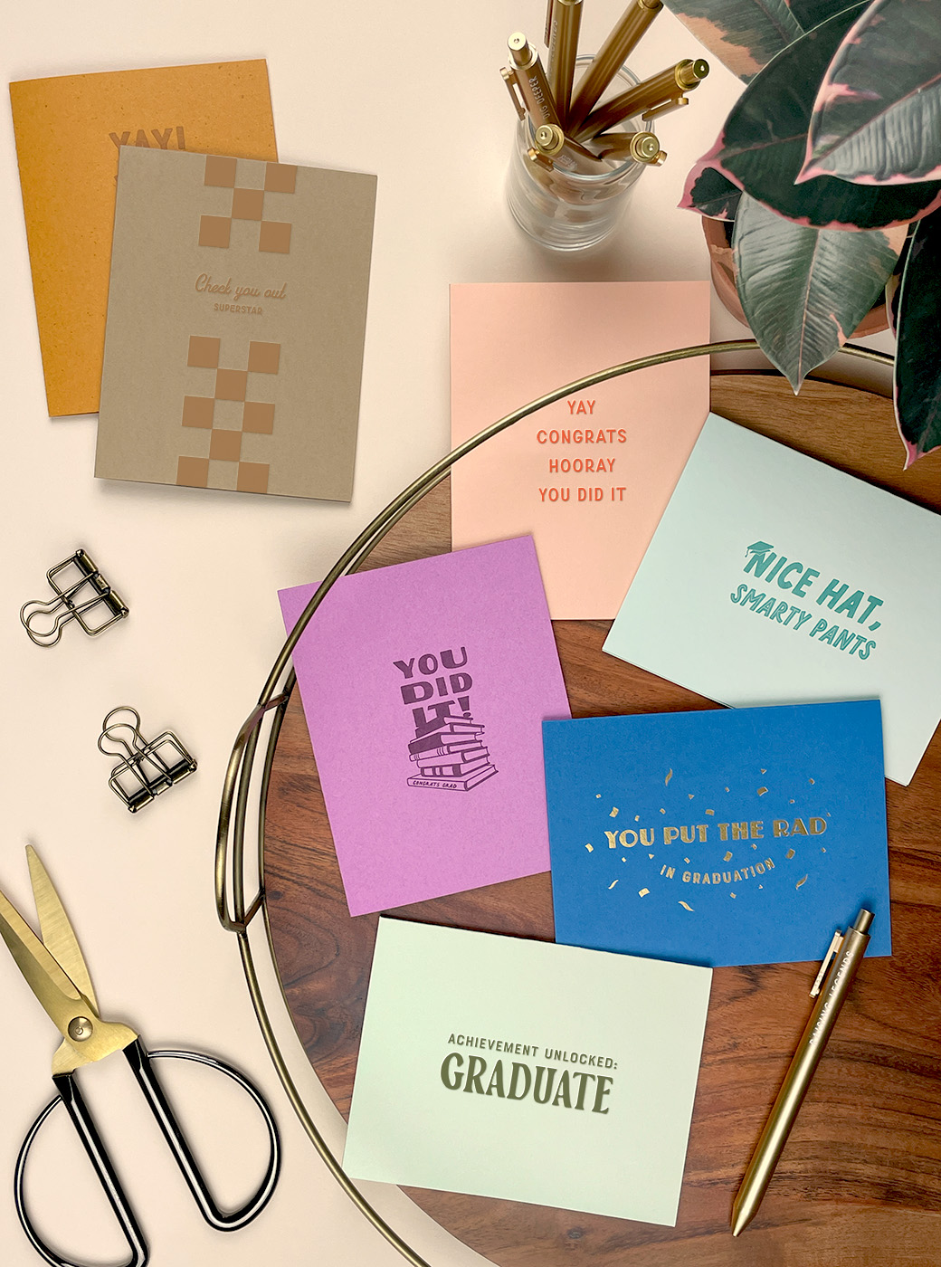 A collection of graduation greeting cards