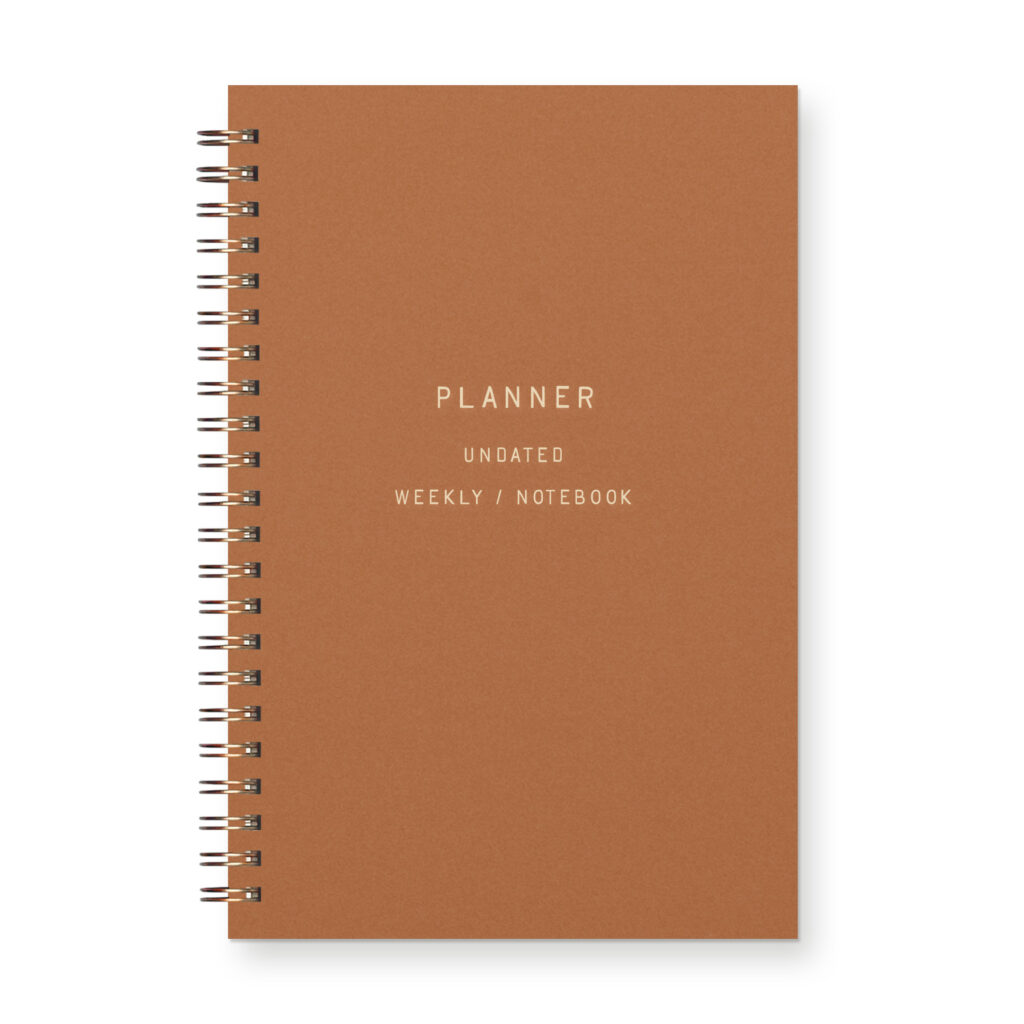 Standard Type Undated Weekly Planner Journal - Ruff House Print Shop