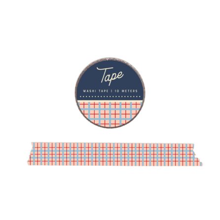 Plaid Washi Tape in Sunset Pink