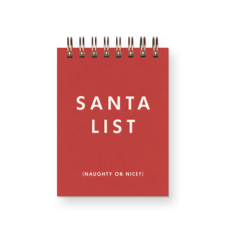Santa List Holiday Mini Jotter Notebook