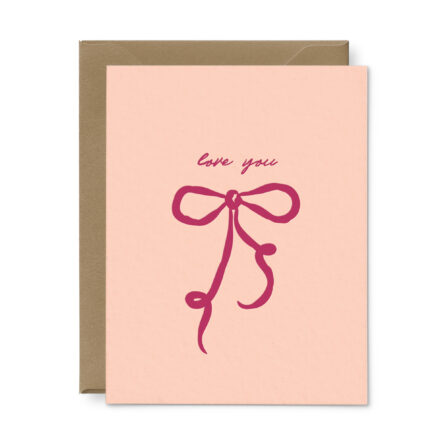 Bow Ribbon Love You Greeting Card