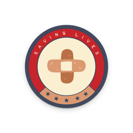 Saving Lives Patch Sticker