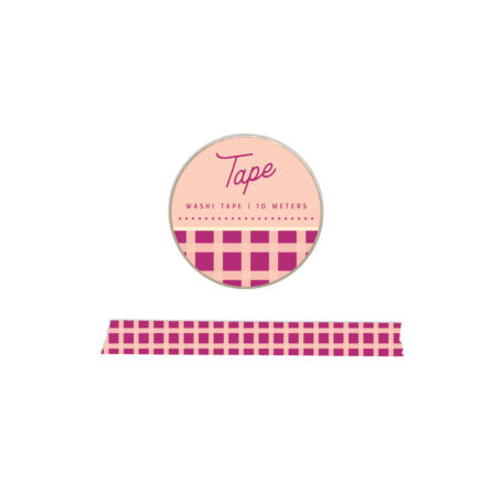 Pink Gingham Washi Tape
