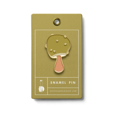 Green Mushroom Enamel Pin