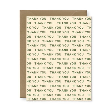 Repeating Thank you Greeting Card