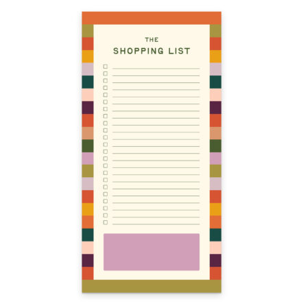 Colorful Stripes Shopping List Notepad