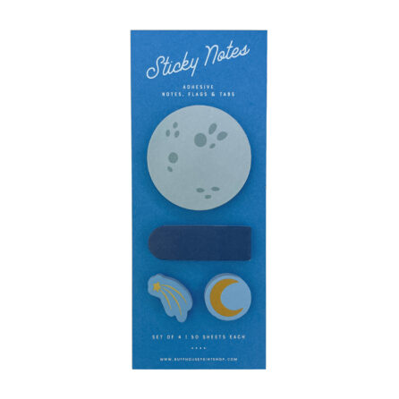 Moon Sticky Note Set - Page Flags and Tabs